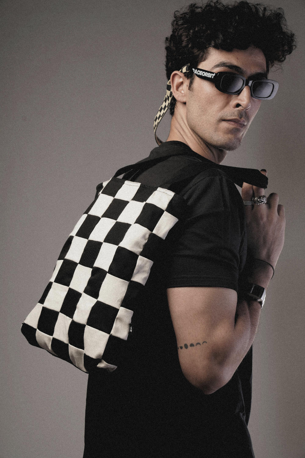 Checkered Revival Series Tote Bag