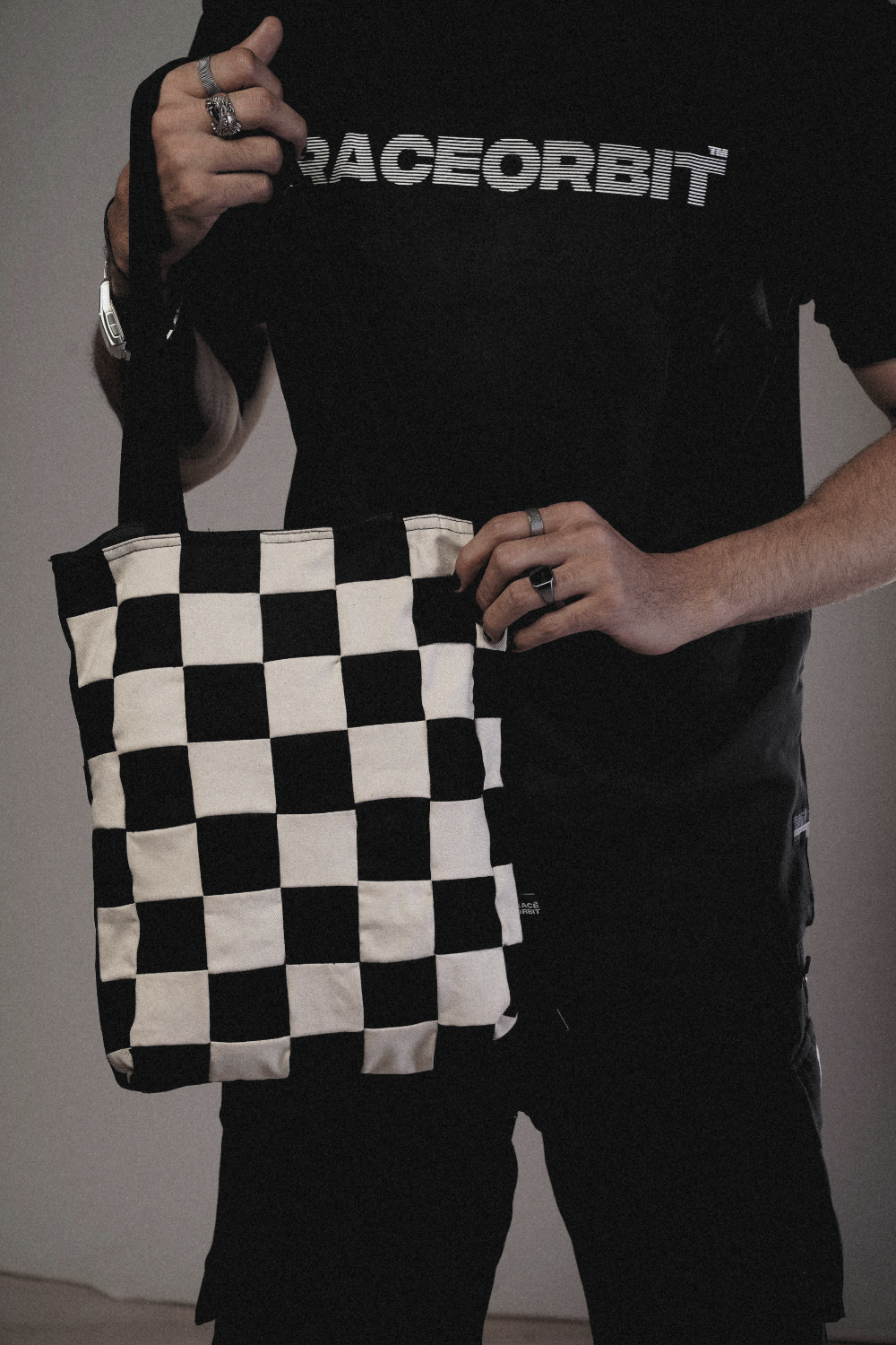 Checkered Revival Series Tote Bag