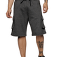 Dark Melange - Fleece Cargo Shorts