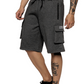 Dark Melange - Fleece Cargo Shorts