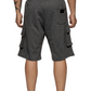 Dark Melange - Fleece Cargo Shorts