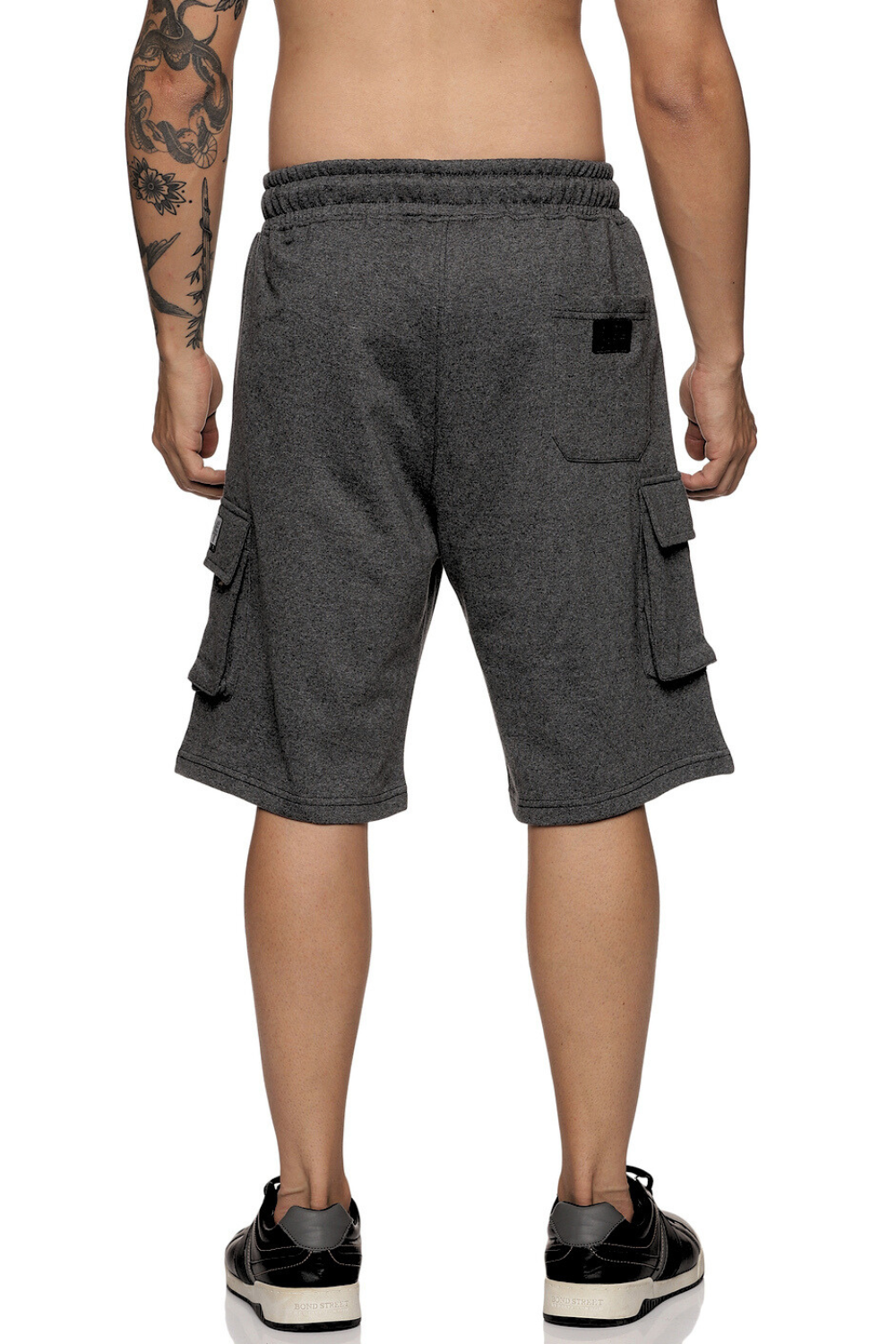 Dark Melange - Fleece Cargo Shorts