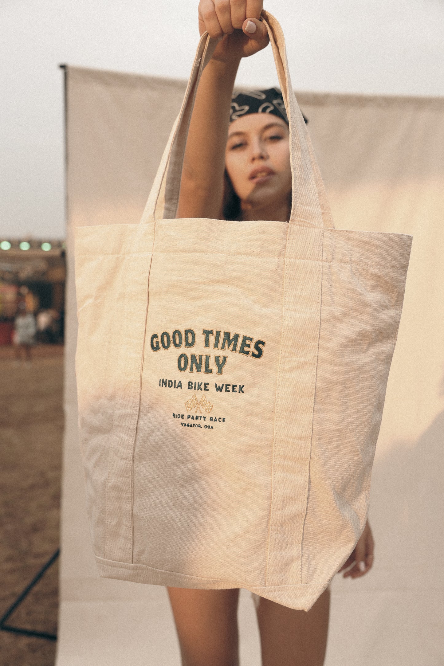 GoodTimes Only Beach Bag - Sand Beige - Relaxed & Functional