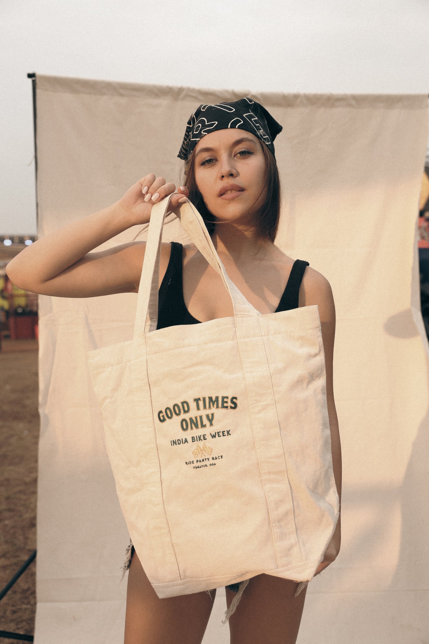 GoodTimes Only Beach Bag - Sand Beige - Relaxed & Functional