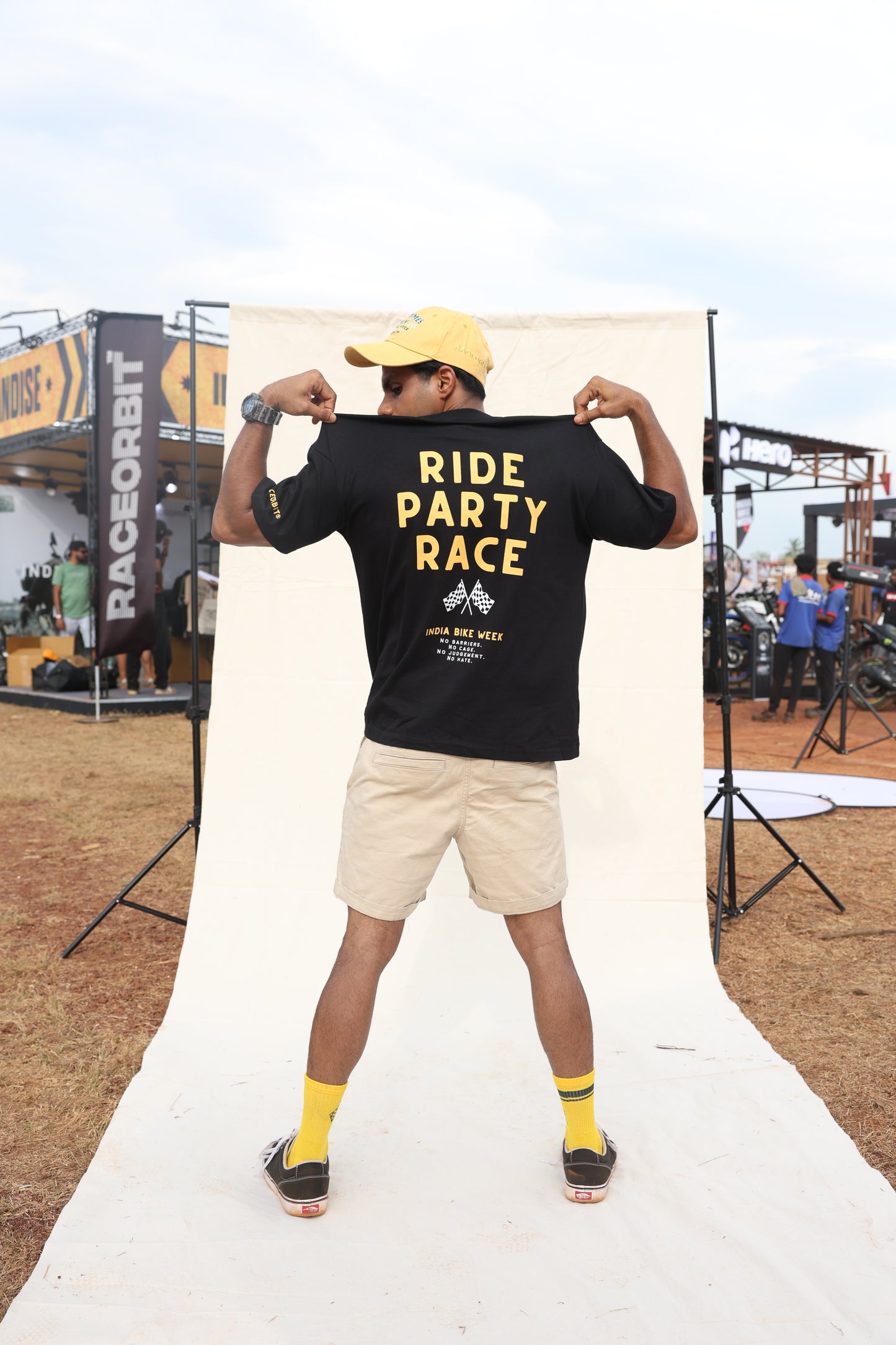 GoodTimes Only Black "Ride Party Race" Oversized T-Shirt