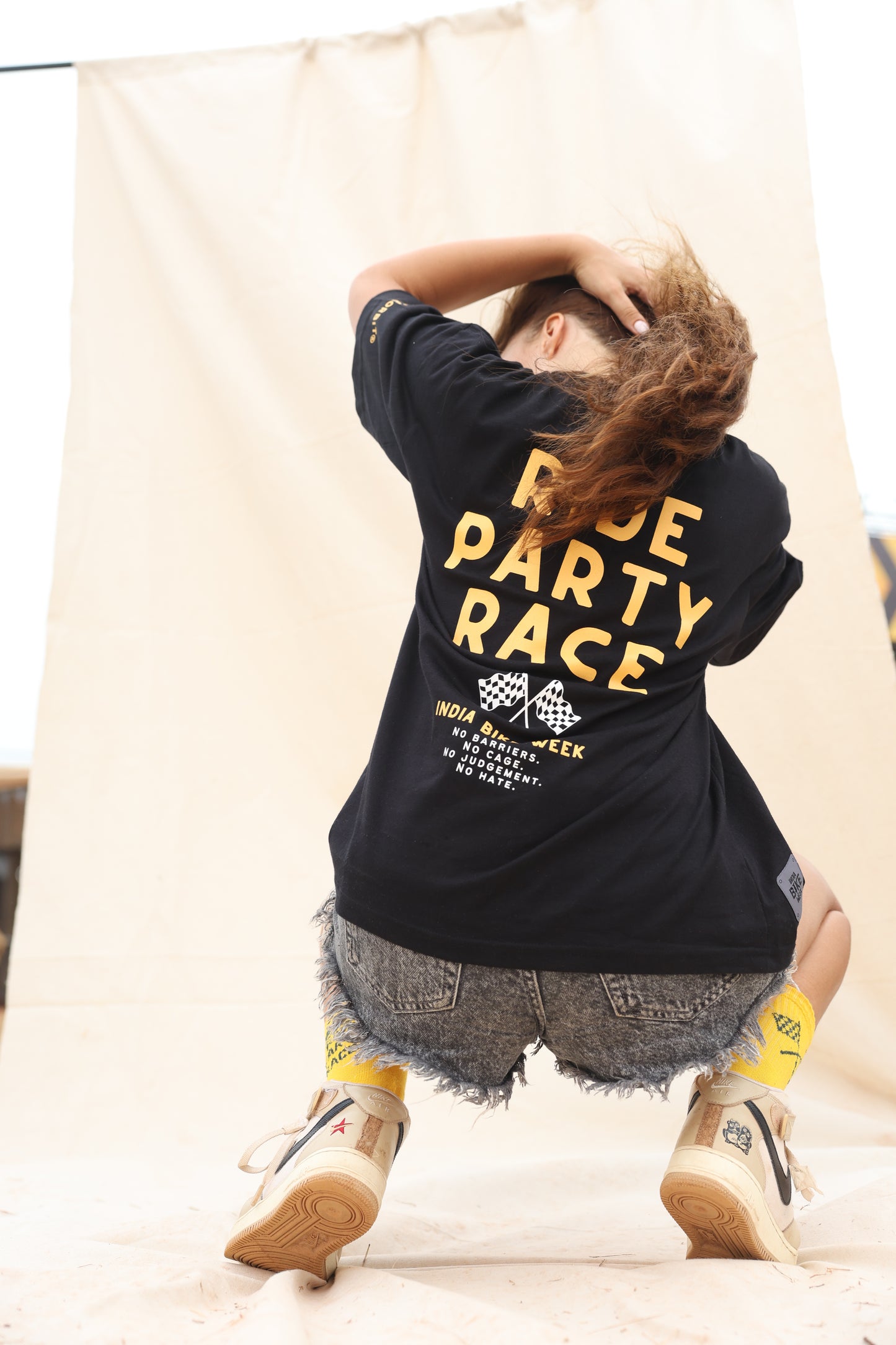 GoodTimes Only Black "Ride Party Race" Oversized T-Shirt